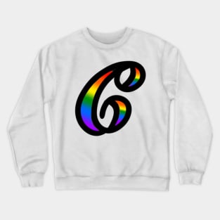 Rainbow Cursive Letter C Crewneck Sweatshirt